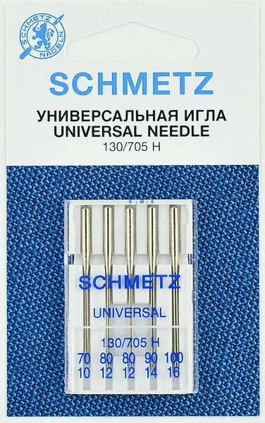 Иглы Schmetz универсальные (70x1, 80x2, 90x1, 100х1), 5 шт в Ярославле