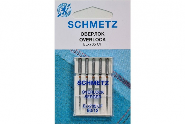 Иглы Schmetz для оверлока ELx705 CF №80, 5 шт в Ярославле